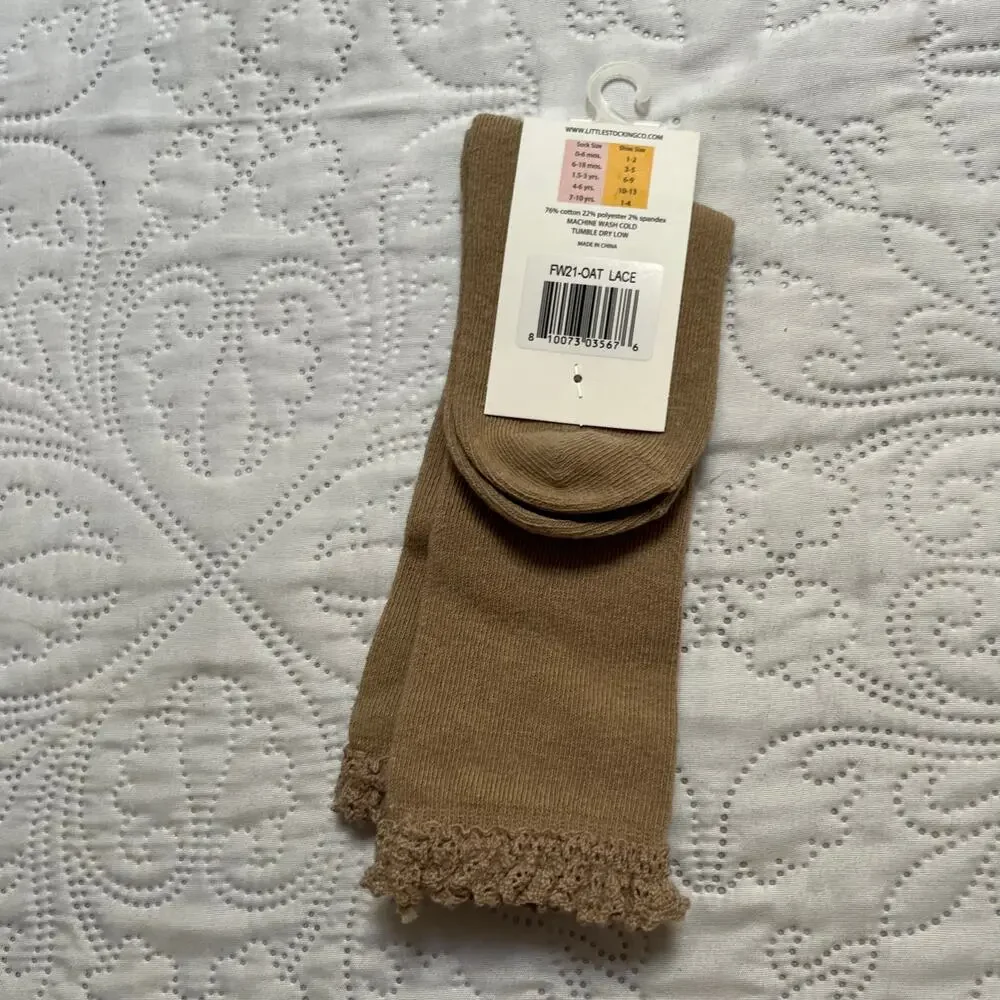 NWT Little Stocking Co Lace Knee Socks Size 1.5-3 years